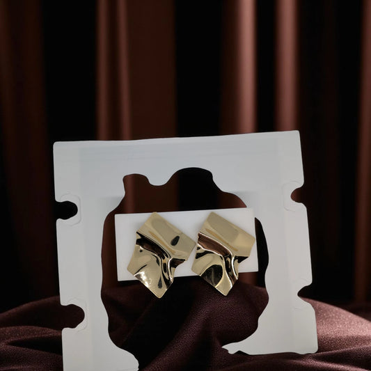 Hammered Statement Stud Earring