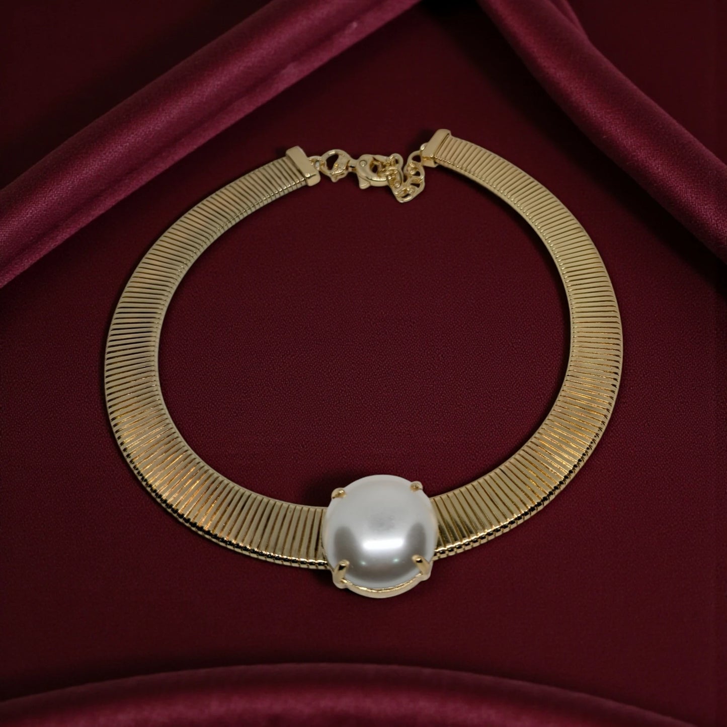 Gold Tone Choker Necklace