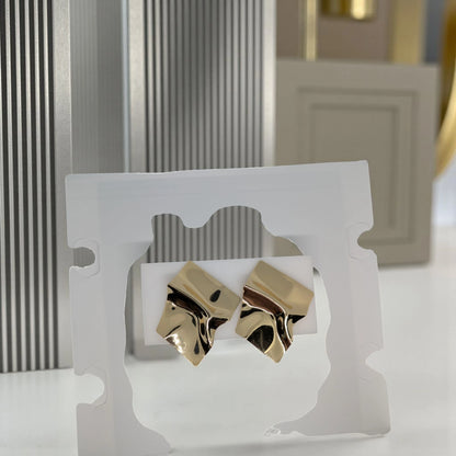 Hammered Statement Stud Earring