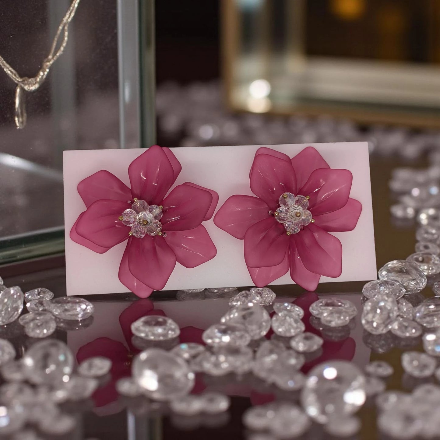 Multi-layered Foral Stud Earrings