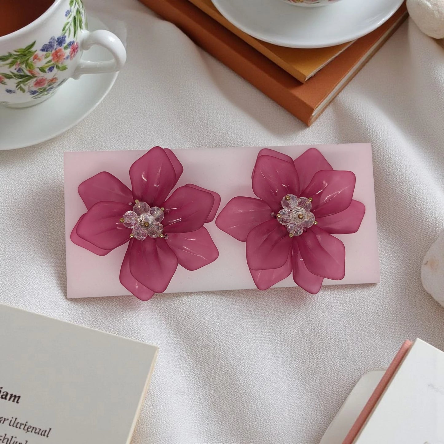 Multi-layered Foral Stud Earrings