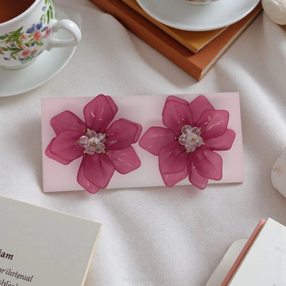 Multi-layered Foral Stud Earrings