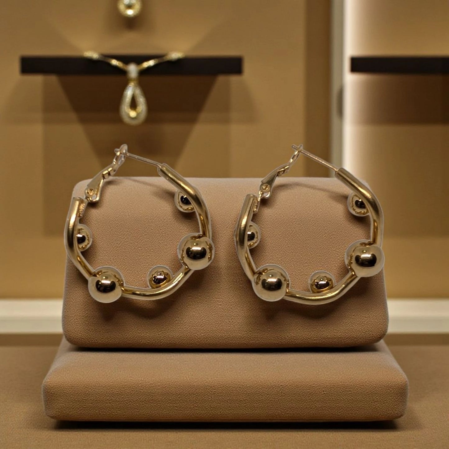 Waterproof Gold Plated Hoop Earrings