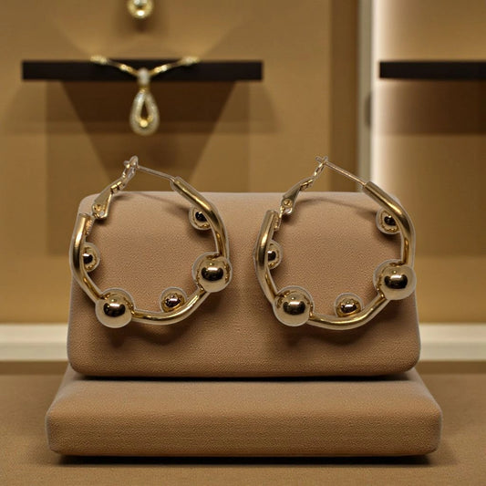 Waterproof Gold Plated Hoop Earrings