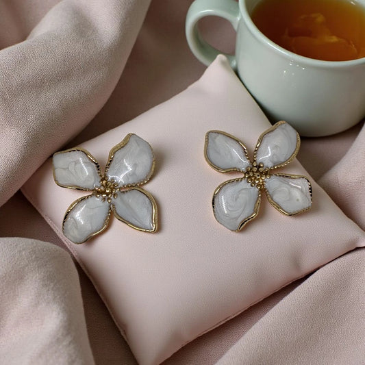 Floral Statement Stud Earrings