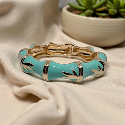Enamel Open Bangle Bracelet