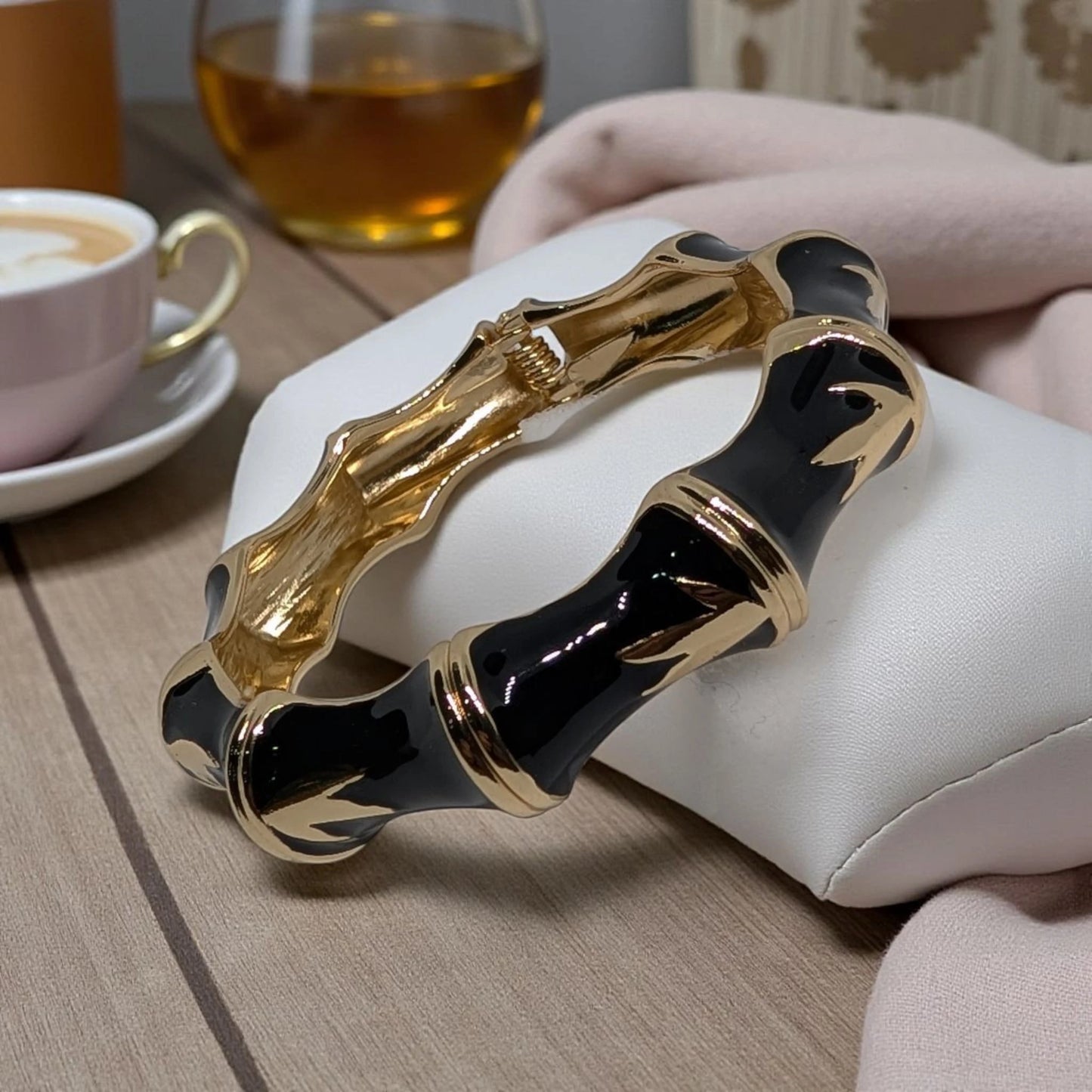 Enamel Open Bangle Bracelet