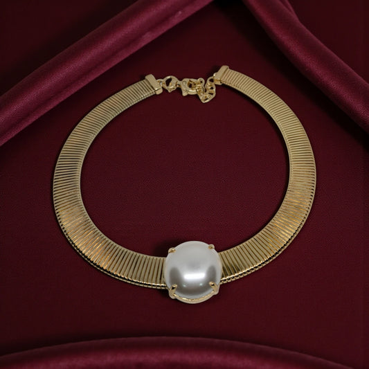 Gold Tone Choker Necklace