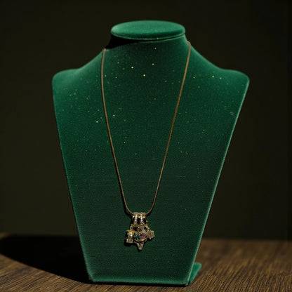 Waterproof Gold Plated Stainless Steel Mixed Shape Necklace